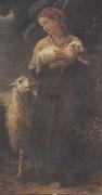 Adolphe William Bouguereau The Shepherdess (mk26)